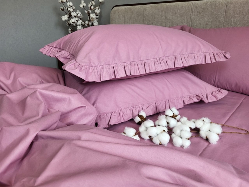 Комплект постельного белья SOLO №S165, cotton с рюшей - изображение 4