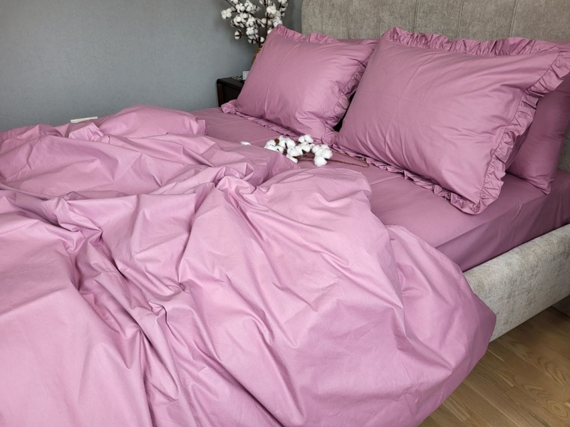Комплект постельного белья SOLO №S165, cotton с рюшей - изображение 9
