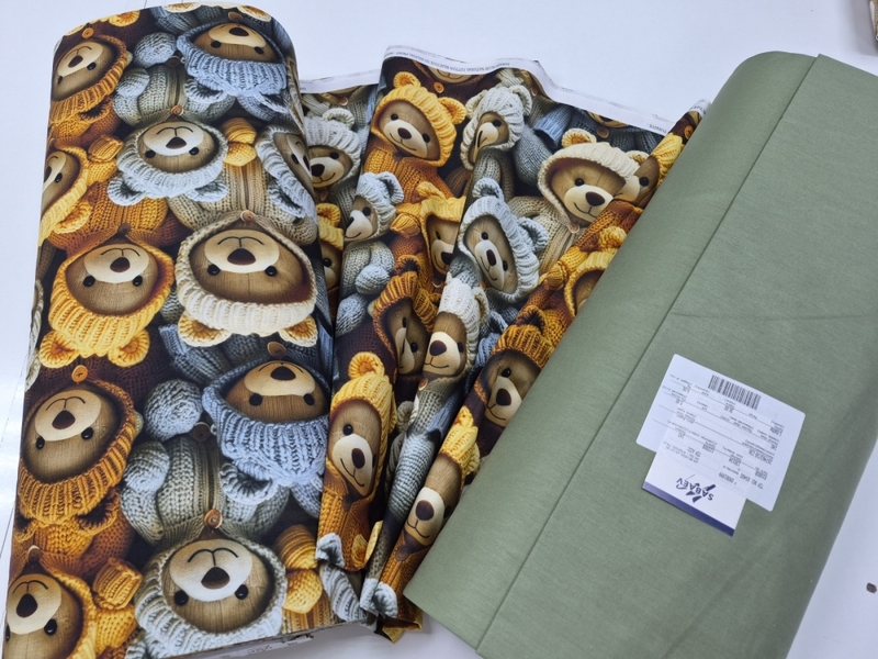 Комплект постільної білизни Ведмежата Стиляги Cotton 5D Хакі - зображення 3