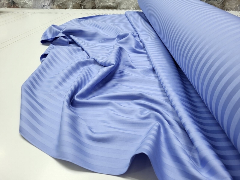 Комплект постільної білизни Cornflower Blue, Страйп сатин LUX, смужка 1 см, ТМ Комфорт-текстиль - зображення 2