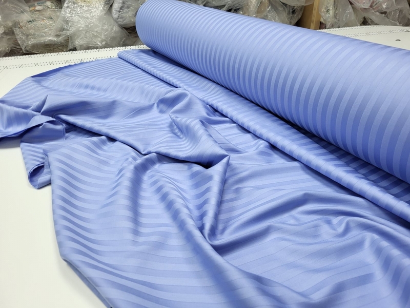 Комплект постільної білизни Cornflower Blue, Страйп сатин LUX, смужка 1 см, ТМ Комфорт-текстиль - зображення 4