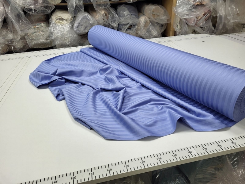 Комплект постільної білизни Cornflower Blue, Страйп сатин LUX, смужка 1 см, ТМ Комфорт-текстиль - зображення 5