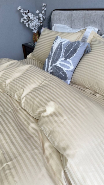 Комплект постельного белья Stripe PREMIUM, BEIGE 11см, ТМ Комфорт-текстиль - изображение 12