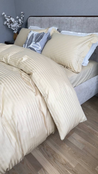 Комплект постельного белья Stripe PREMIUM, BEIGE 11см, ТМ Комфорт-текстиль - изображение 13