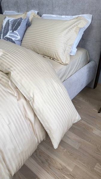 Комплект постельного белья Stripe PREMIUM, BEIGE 11см, ТМ Комфорт-текстиль - изображение 7