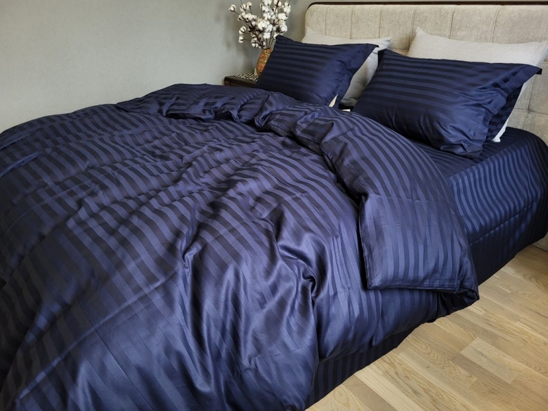 Комплект постільної білизни Stripe PREMIUM, BLUE BERRY 2/2см - зображення 10