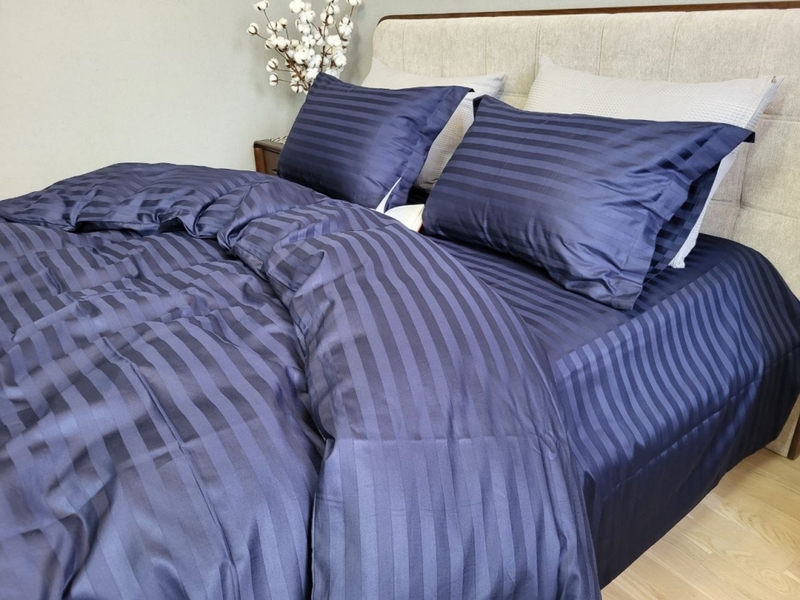 Комплект постільної білизни Stripe PREMIUM, BLUE BERRY 2/2см - зображення 12