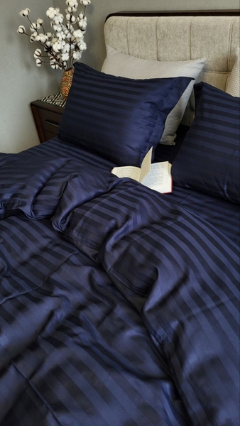Комплект постільної білизни Stripe PREMIUM, BLUE BERRY 2/2см - зображення 15