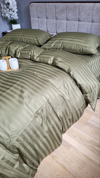 Комплект постільної білизни Stripe PREMIUM, KHAKI 2/2см - зображення 13