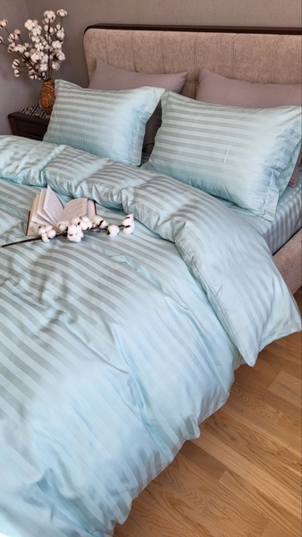 Комплект постільної білизни Stripe PREMIUM, LAGOON 22см - зображення 14