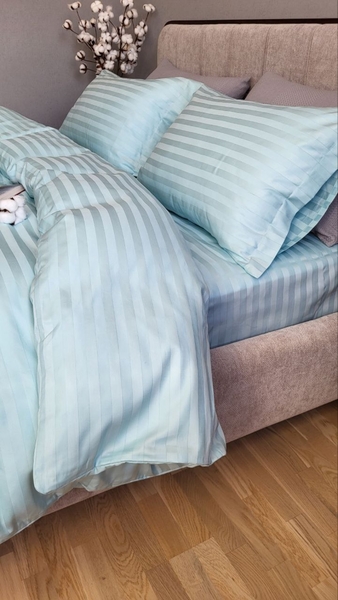 Комплект постільної білизни Stripe PREMIUM, LAGOON 22см - зображення 19
