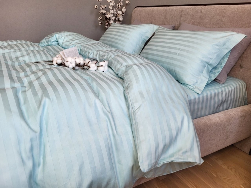 Комплект постільної білизни Stripe PREMIUM, LAGOON 22см - зображення 4
