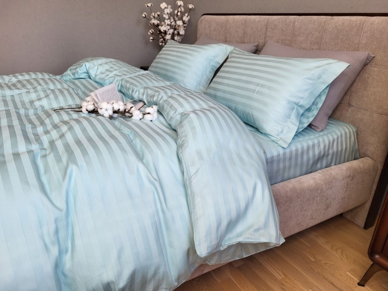 Комплект постільної білизни Stripe PREMIUM, LAGOON 22см - зображення 5