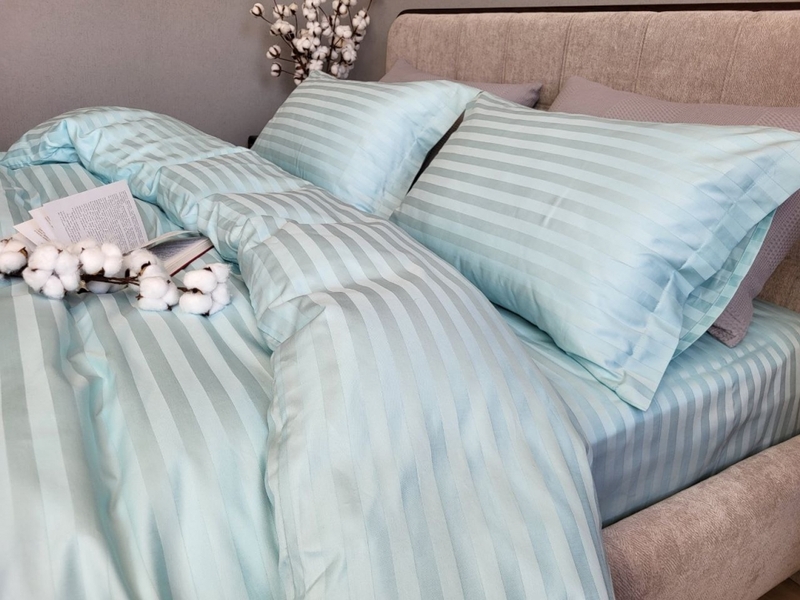 Комплект постільної білизни Stripe PREMIUM, LAGOON 22см - зображення 8