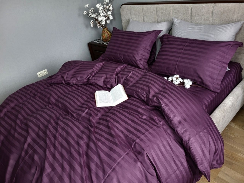 Комплект постельного белья Stripe PREMIUM, PURPLE FOAM 2/2см - изображение 12
