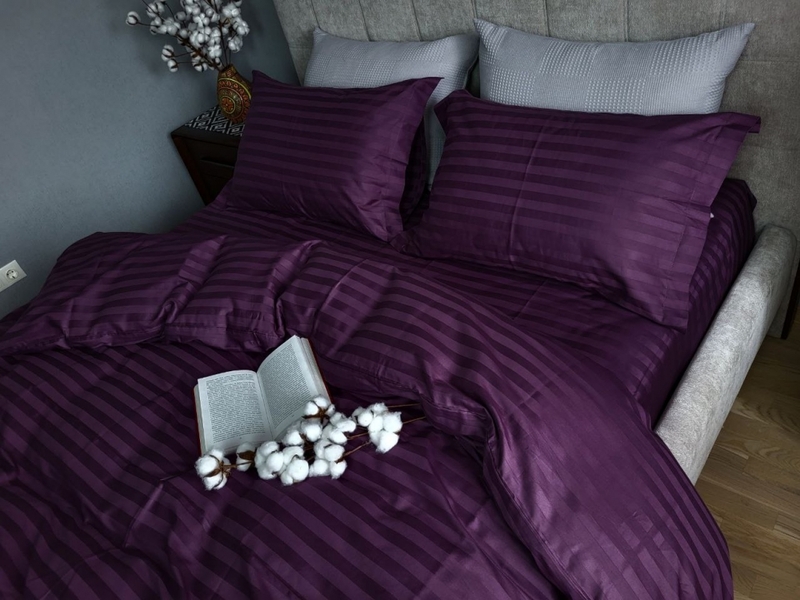 Комплект постельного белья Stripe PREMIUM, PURPLE FOAM 2/2см - изображение 5