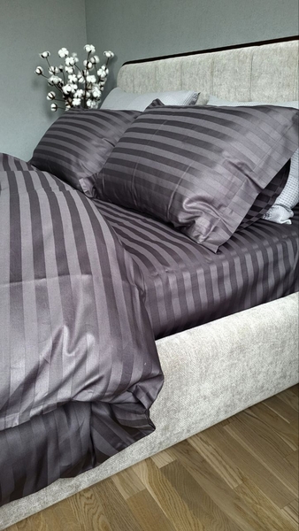 Комплект постельного белья Stripe PREMIUM, ROYAL GRAY 2/2см - изображение 11