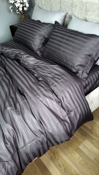 Комплект постельного белья Stripe PREMIUM, ROYAL GRAY 2/2см - изображение 12
