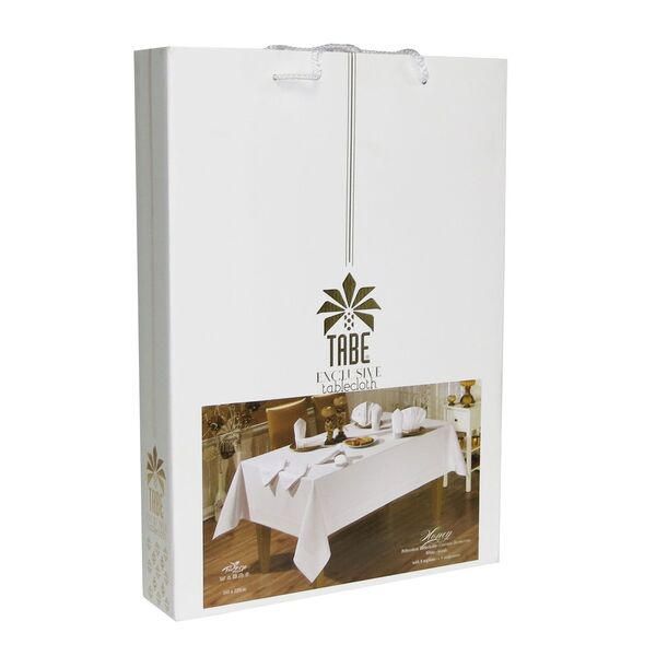 Скатертина Honey 160 x 220 см і 8 шт серветок, з вишивкою, ТМ Tabe - зображення 4