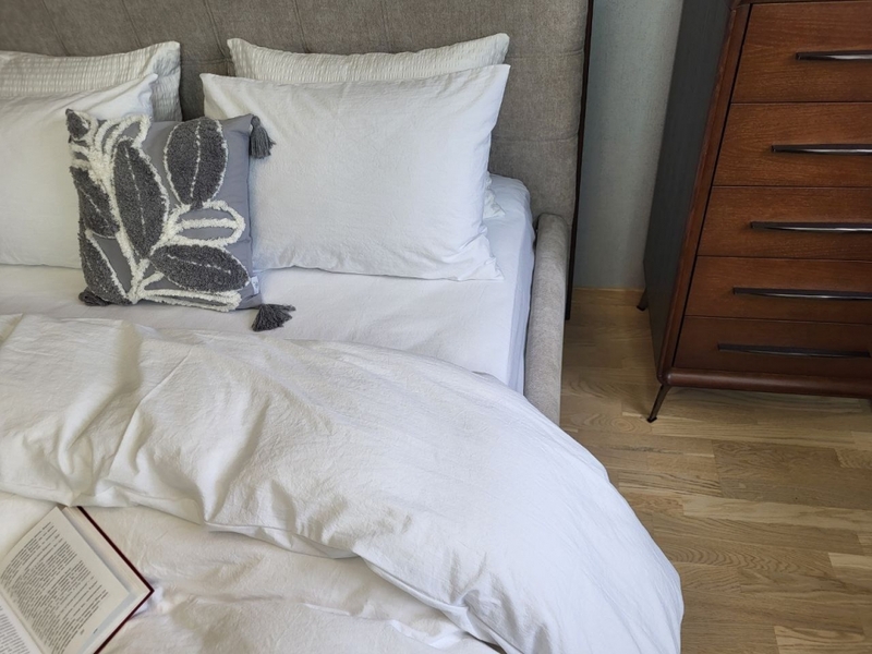 Комплект постільної білизни White, Варена бавовна LUXURY, ТМ Комфорт-текстиль - зображення 13