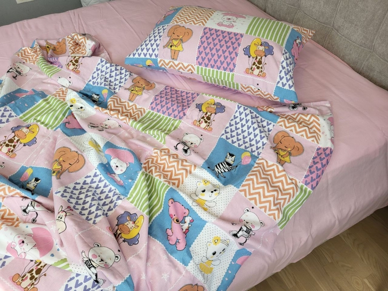 Комплект постельного белья Зверята/розовый, Turkish flannel - изображение 7