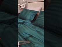 Обзор комплекта постельного белья Deep Emerald, Страйп сатин, полоска 2 см