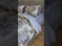 Обзор постельного белья Квадро Turkish cotton с однотонной простыней